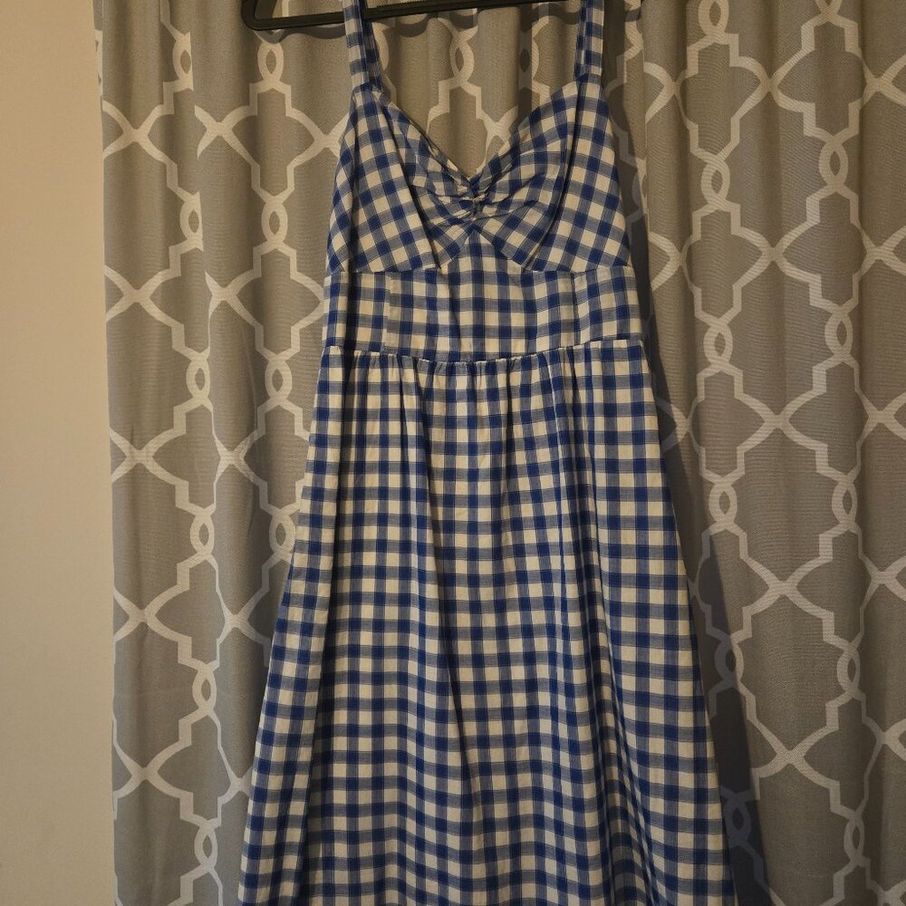 Summer Plaid Midi Dress